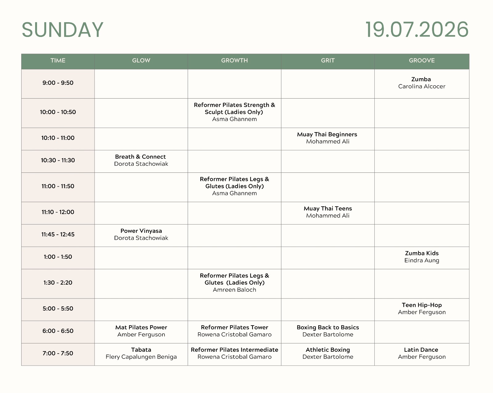 InnerG weekly schedule page 5